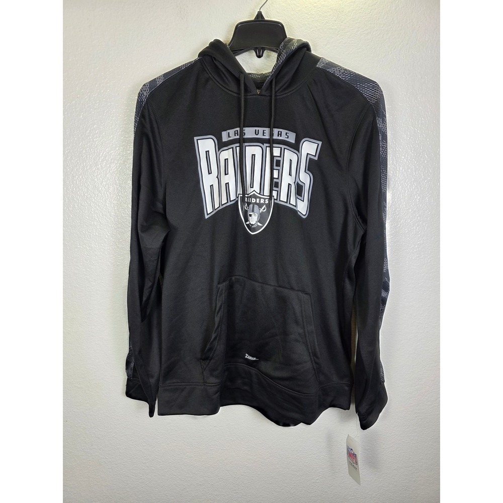 Zubaz Las Vegas Raiders‎ Mens Hoodie Black Grey NFL Team Apparel Size Large